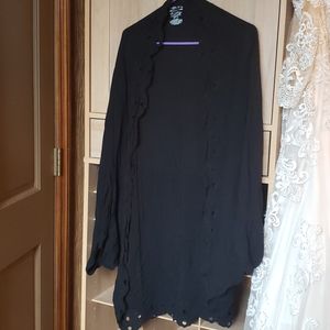 Merona long black thin cover up